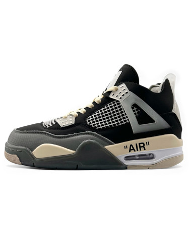 Jordan 4 Retro Black Beige Grey